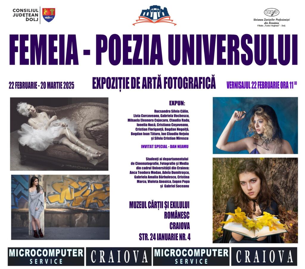 Craiova: Vernisajul expoziției fotografice „Femeia – Poezia Universului”