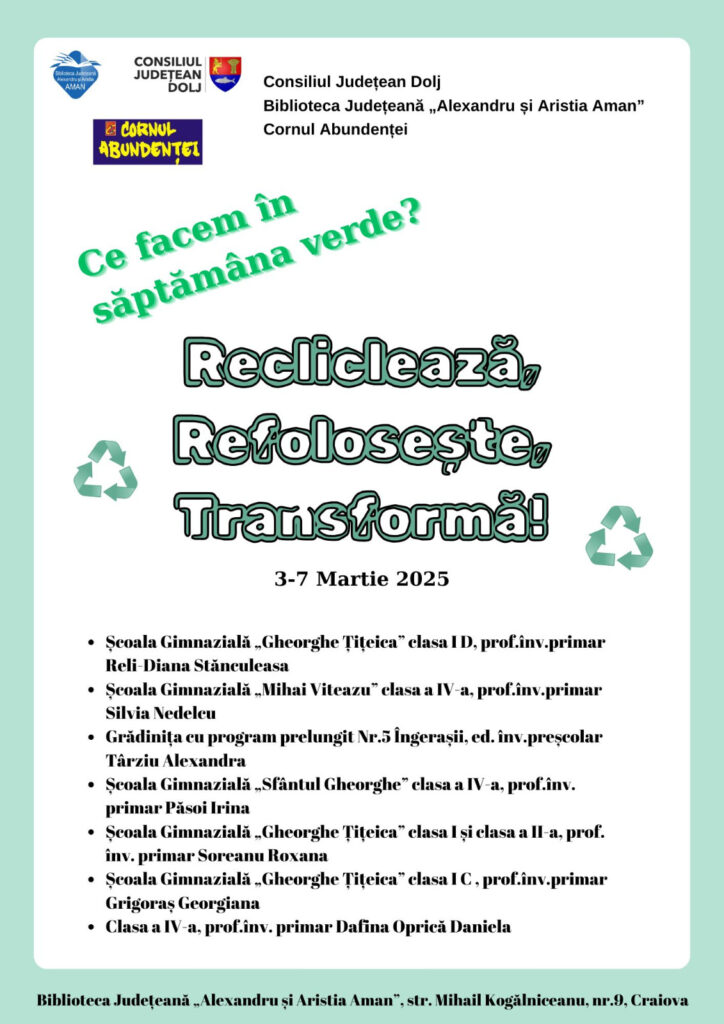 Craiova: Săptămâna verde la „Aman“