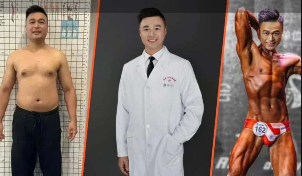 Chirurgul chinez care a slăbit 25 kg în 42 de zile a câștigat mai multe premii la concursuri de culturism