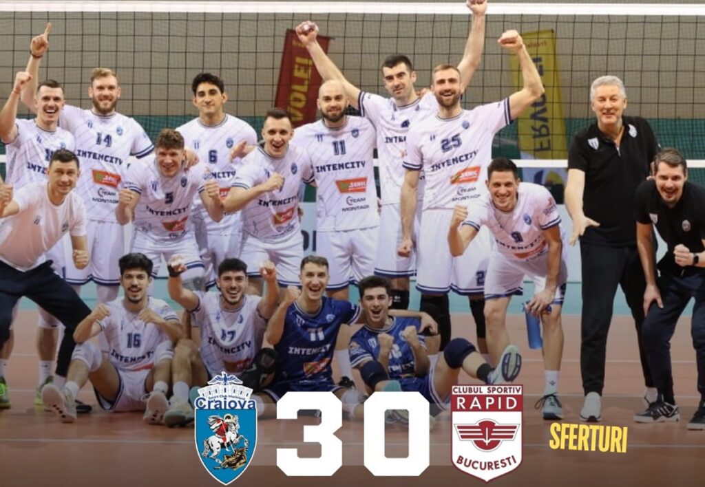 Volei (m) / I-am „ciuruit“ pe rapidiști! SCMU Craiova, calificare în semifinalele Cupei