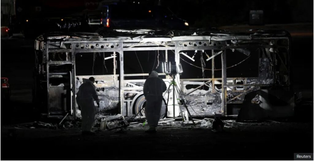 (VIDEO) Trei autobuze au explodat în Israel într-un presupus atac terorist