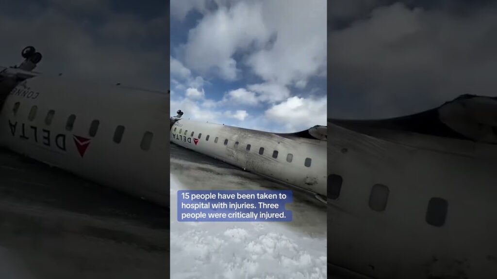 (VIDEO) 18 persoane, rănite după ce un avion Delta Air Lines s-a răsturnat la aterizare