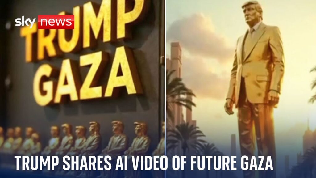 (VIDEO) Donald Trump împărtășește un videoclip generat de AI cu viziunea Gaza