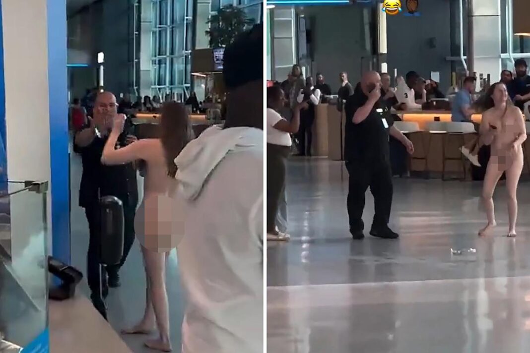 Incident șocant pe un aeroport din SUA. O femeie dezbrăcată a înjunghiat două persoane cu un creion și a mușcat o a treia