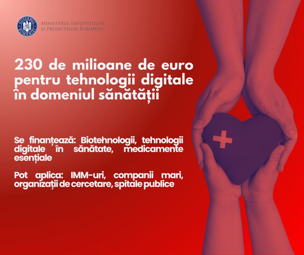230 de milioane de euro, bani europeni pentru a revoluționa serviciile medicale