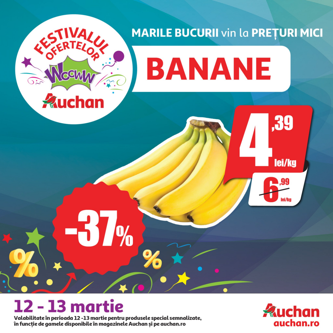 La Festivalul Ofertelor Wooww la Auchan, ai reduceri masive la peste 1.