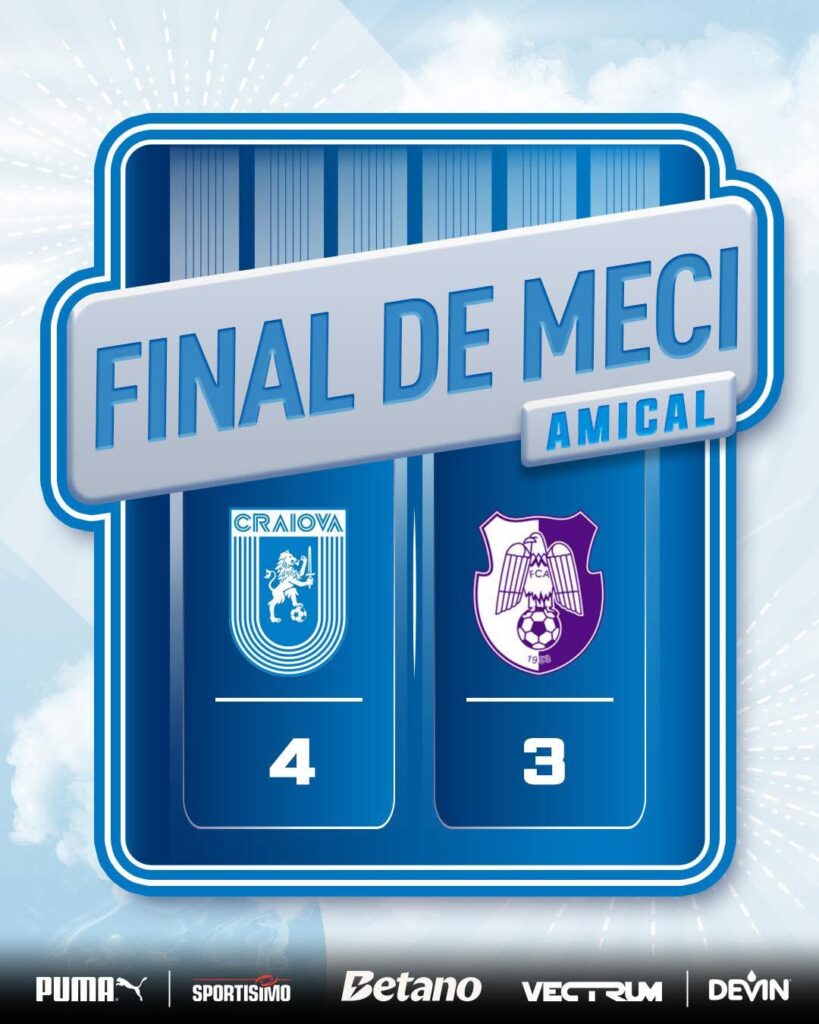 Amical / Universitatea Craiova s-a impus în faţa echipei CFC Argeş