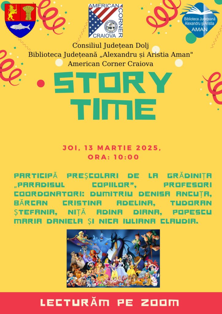 Craiova: Sesiune de lectură în cadrul proiectului: „Story Time”