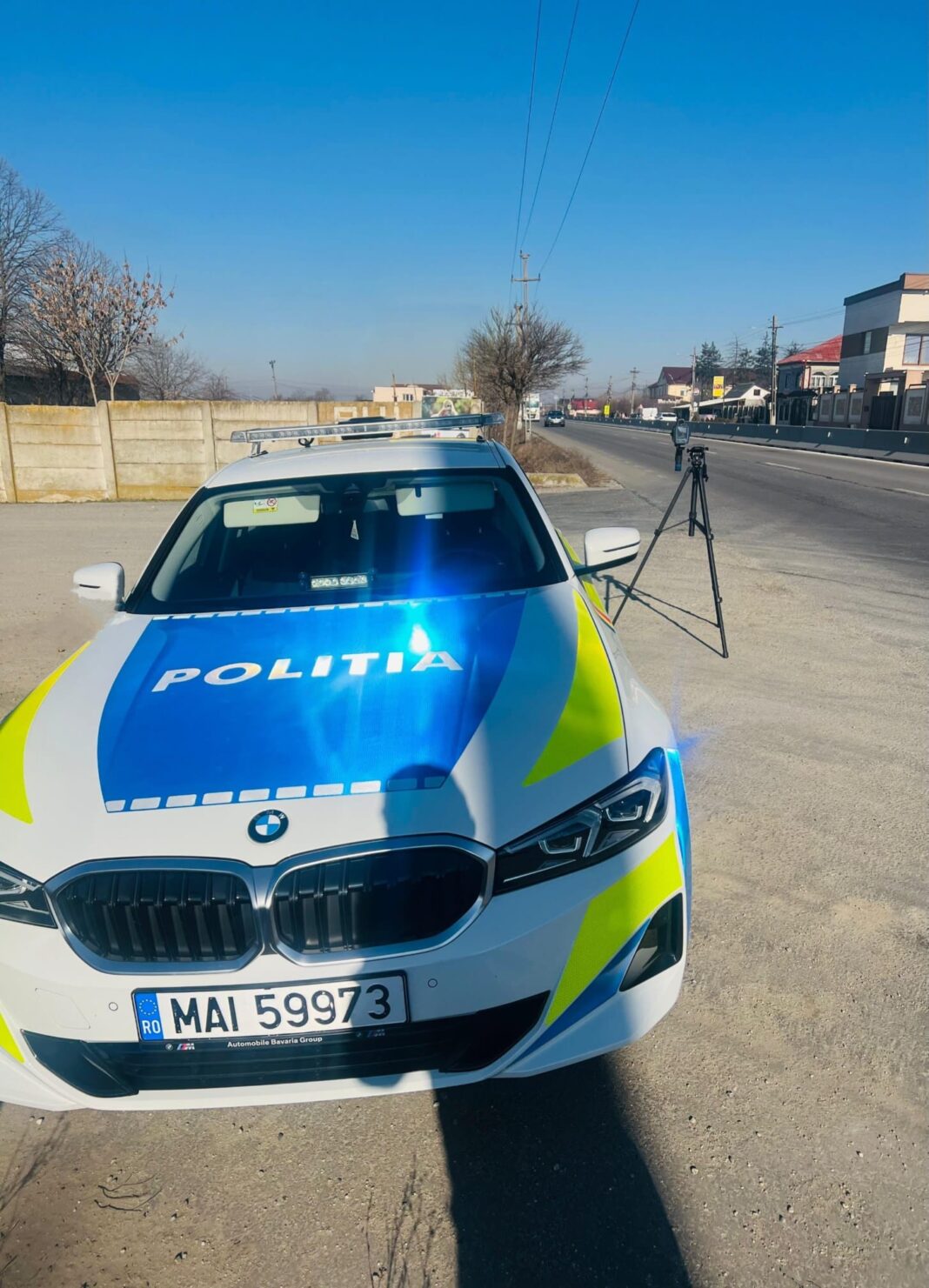 Polițiștii acționează cu sistemul radar e-Sigur