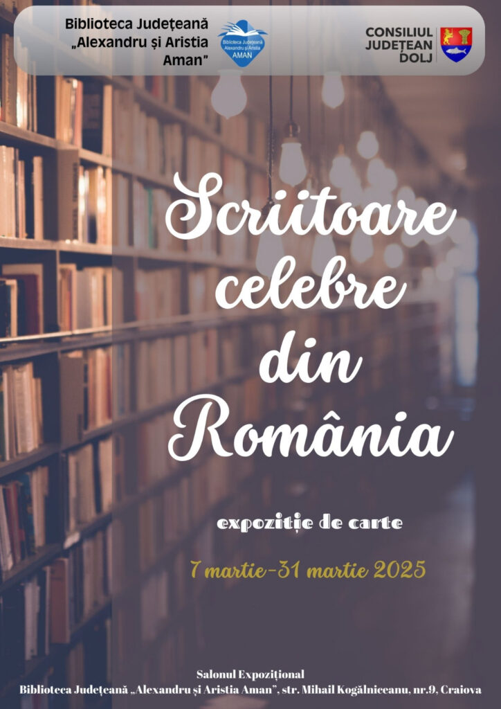 Expoziția de carte intitulată „Scriitoare celebre din Romania” la „Aman“