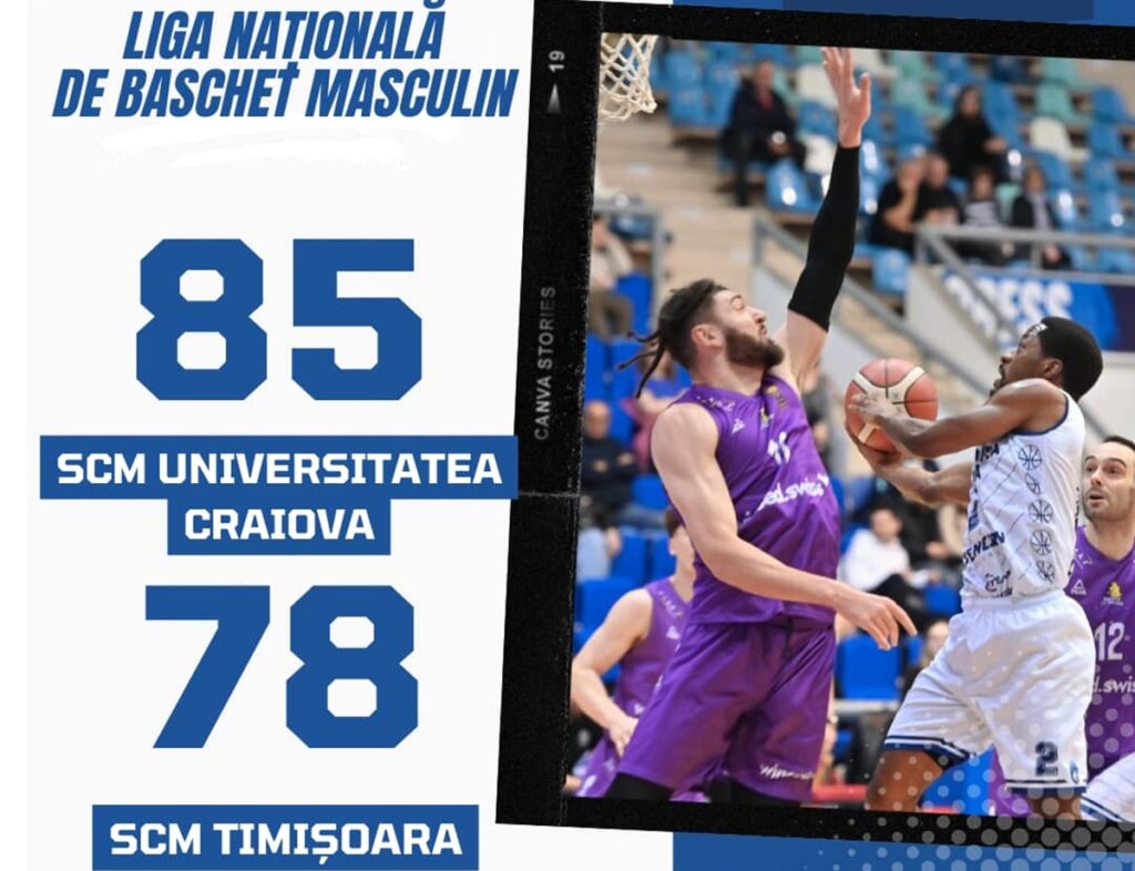 Baschet / Victoriile aduc victorii! SCMU Craiova, triumfătoare meritorie în fața Timișoarei