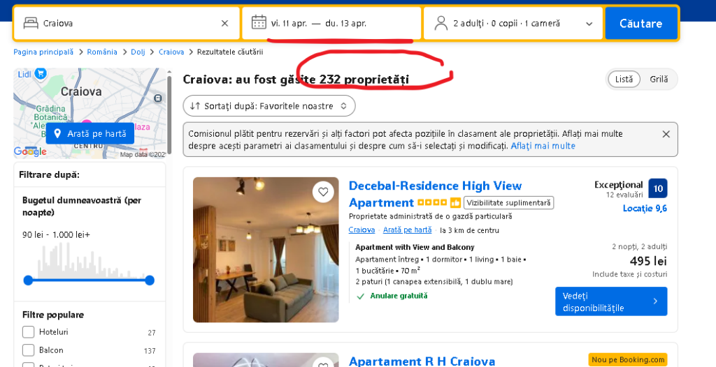 Hotelurile din Craiova, rezervate şi nu prea pentru Târgul de Paşte