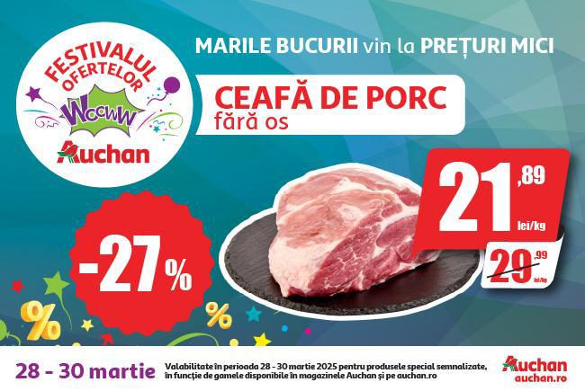 Prețuri de neratat la Auchan! Festivalul Reducerilor Wooww continuă în forță!