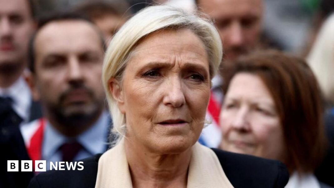 Marine Le Pen, liderul partidului de extremă dreapta Rassemblement National (RN)