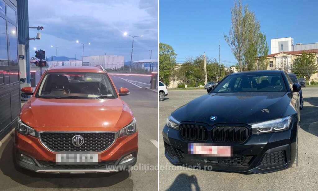 (VIDEO) Două autoturisme căutate de autorităţi, descoperite la frontieră