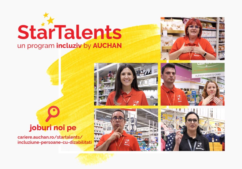 Auchan creează noi oportunități de angajare pentru persoanele cu dizabilități: 100 de locuri de muncă disponibile la nivel național