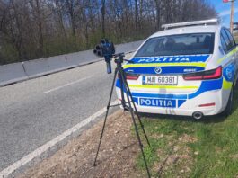 1.800 de lei amendă şi permisul suspendat 3 luni pentru un tânăr prins de radar cu 240 km/h