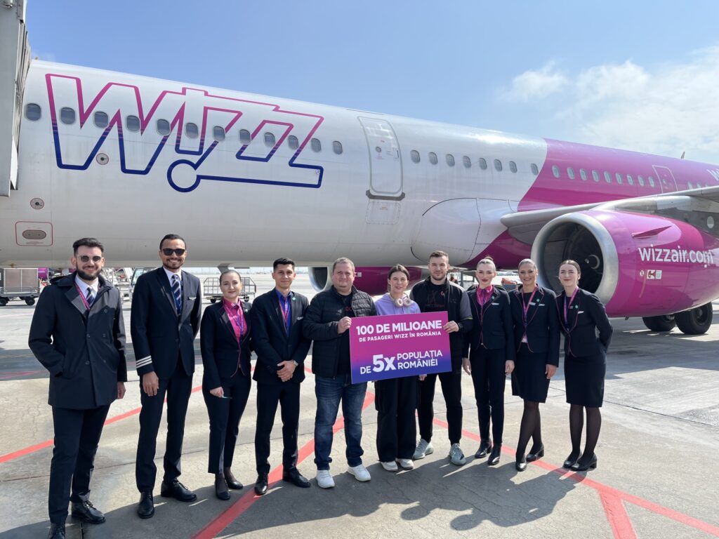 Wizz Air sărbătorește 100 de milioane de pasageri în România