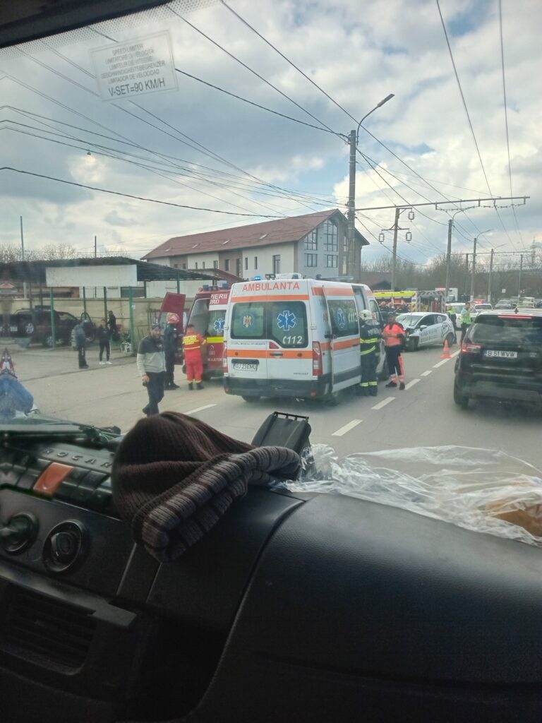 Accident rutier cu patru victime la ieșire din Târgu Jiu