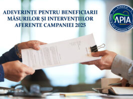 APIA eliberează adeverințe pentru beneficiarii măsurilor și intervențiilor gestionate în cadrul Campaniei 2025