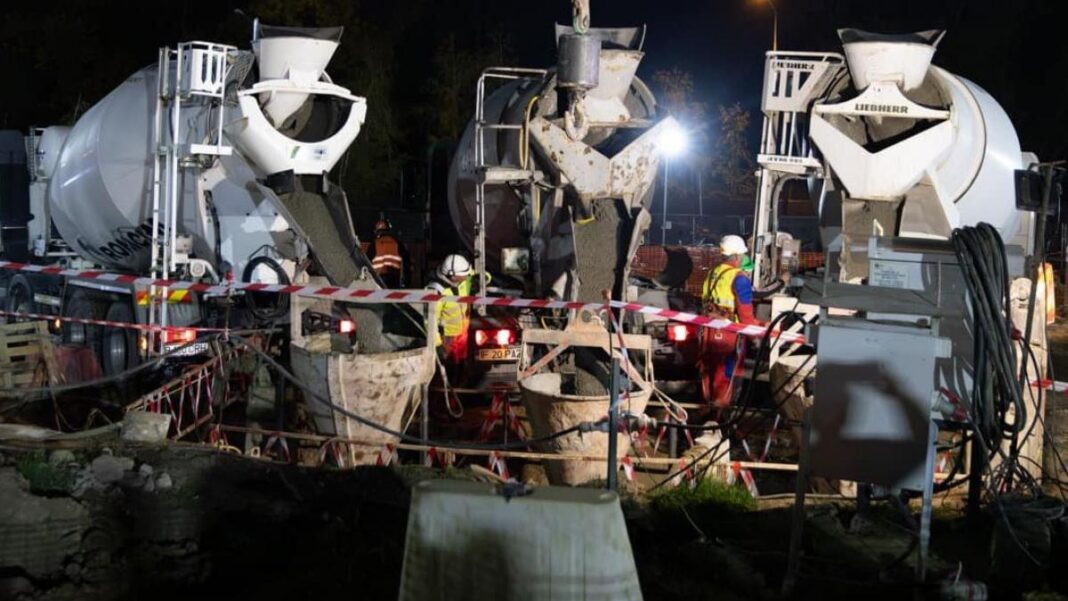 Explozie la metrou în stația Băneasa, pe șantierul Magistralei 6. Un muncitor străin a fost rănit