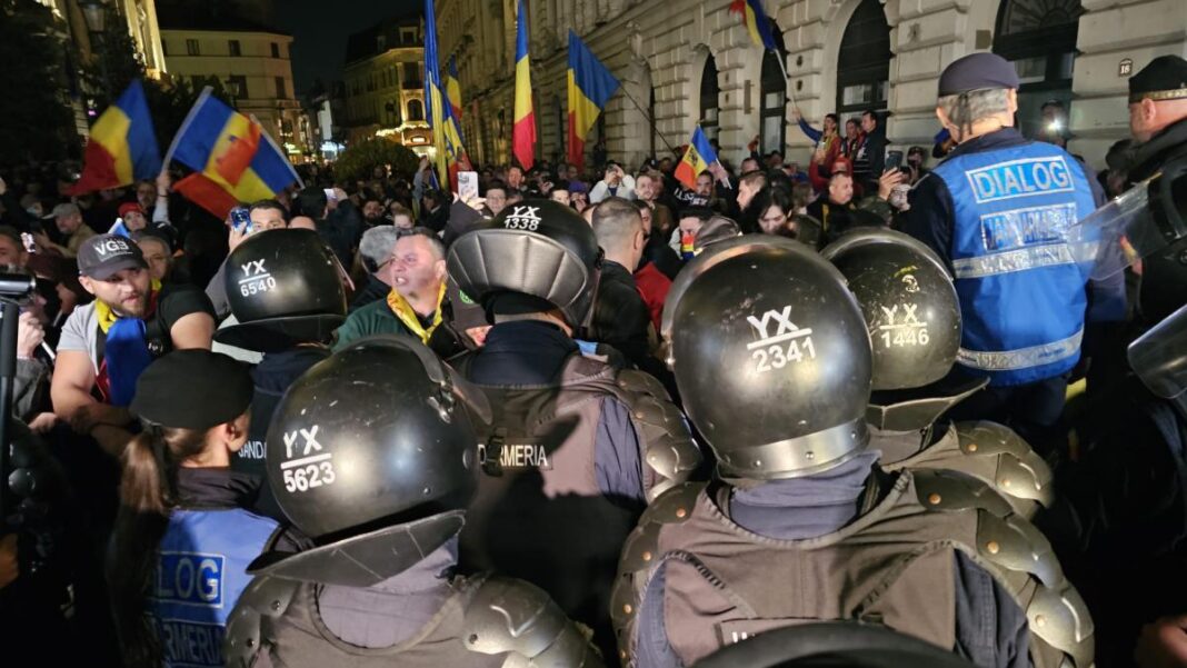 Primele rețineri după protestele violente din Capitală