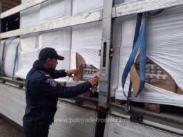 Automarfarul, semiremorca şi întreaga cantitate de ţigarete au fost reţinute în vederea continuării cercetărilor