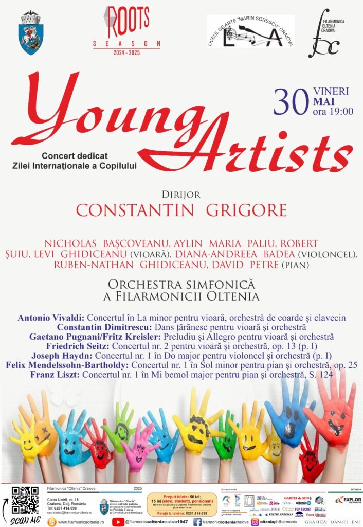 Filarmonica „Oltenia”: Concert simfonic dedicat Zilei Internaționale a Copilului