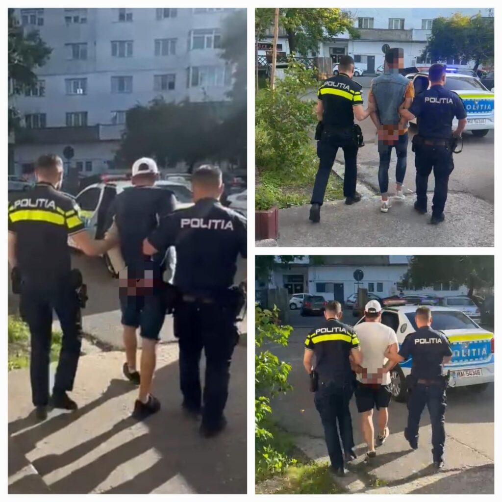 (VIDEO) Trei bărbați reținuți pentru tâlhărie în Craiova
