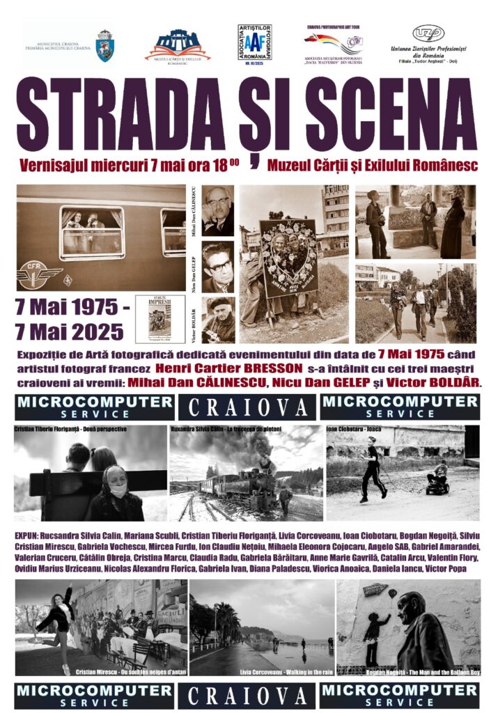 Craiova: Vernisajul expoziției de artă fotografică „Strada și scena” la Muzeul Cărții și Exilului