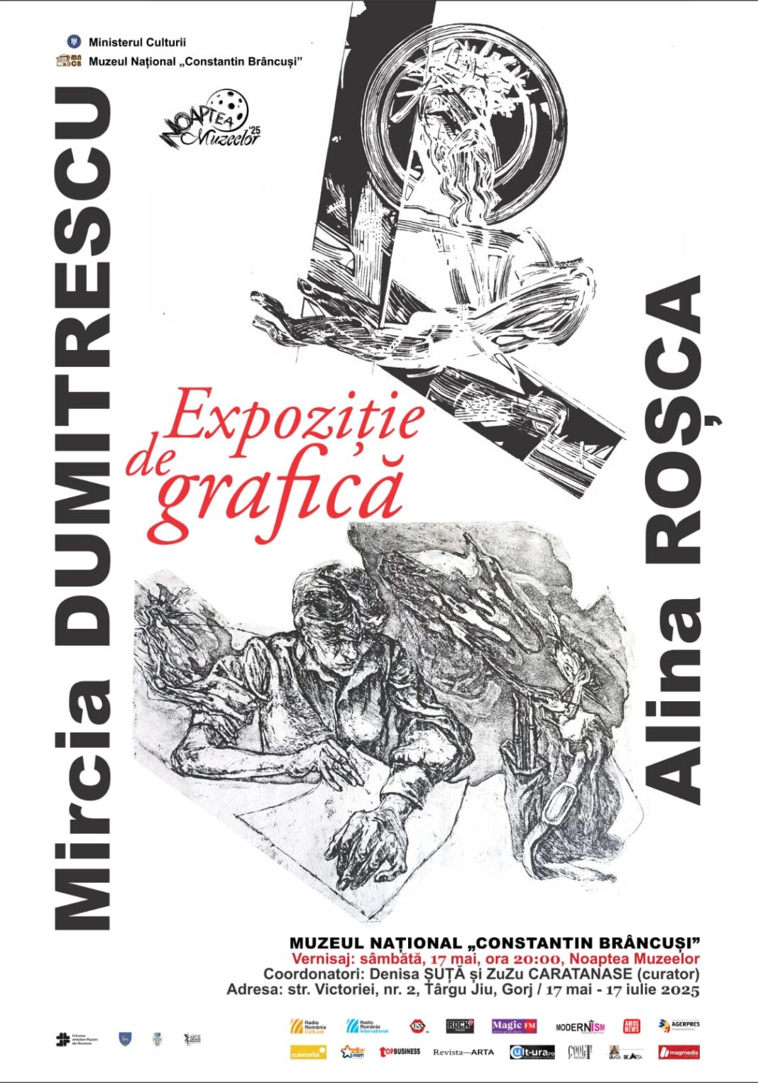 afis grafica Noaptea Muzeelor, la Târgu Jiu
