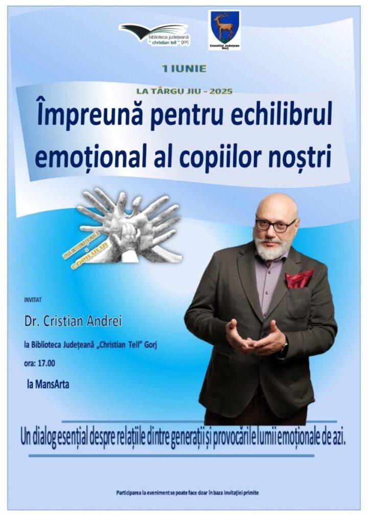 Doctorul Cristian Andrei vine la Târgu Jiu de Ziua Copilului