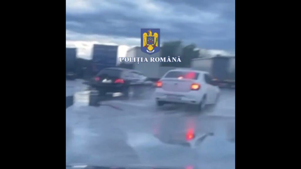 (Video) Șoferi amendați și lăsați fără permis după ce s-au întrecut în derapaje controlate într-o parcare din Craiova