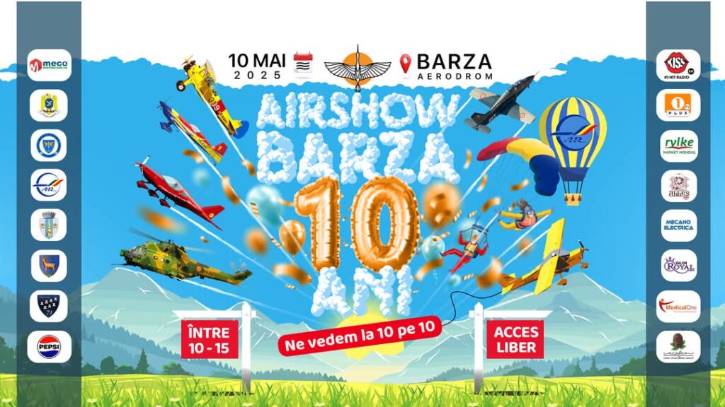 Târgu Jiu: Spectacol aviatic de excepție la Barza AirShow 2025