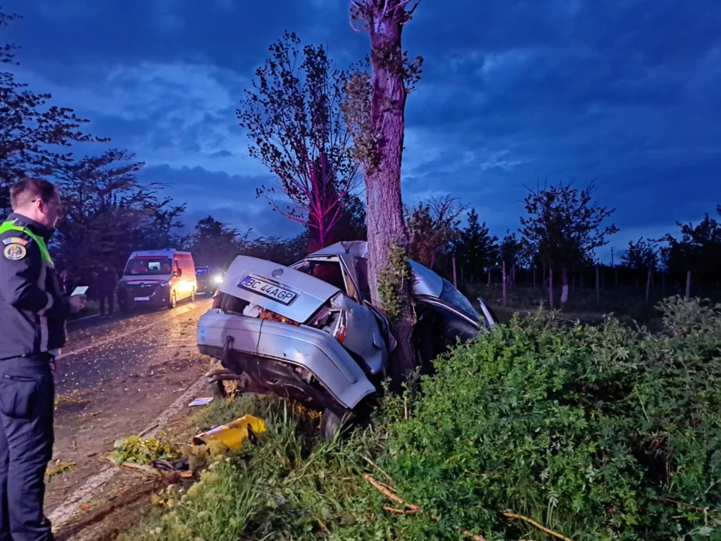 Un tânăr a murit, iar un adolescent este în comă după ce au intrat cu maşina într-un copac
