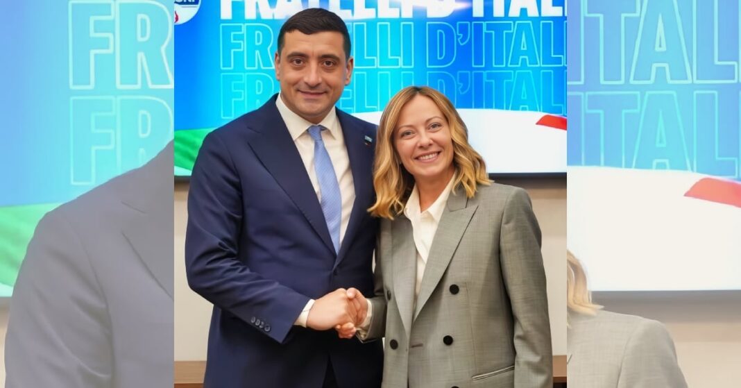 Simion alături de Giorgia Meloni