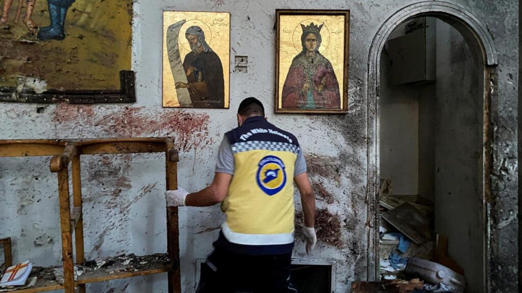 Atentat sinucigaș cu bombă la o biserică din Damasc. 22 de persoane au murit