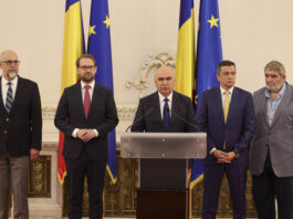 Protocolul coaliției de guvernare a fost semnat luni dimineață de cele patru partide politice: PSD, PNL, USR și UDMR (INQUAM Photos_Octav Ganea)