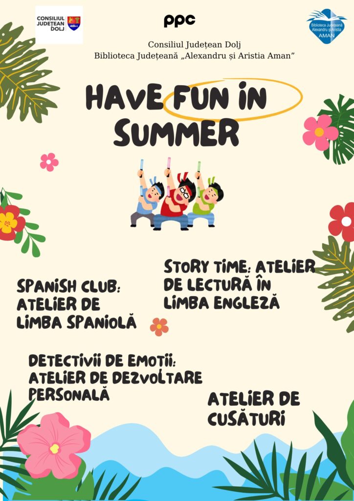Program Gratuit de Vară pentru Elevi la Biblioteca Aman, Clasele 0-VIII