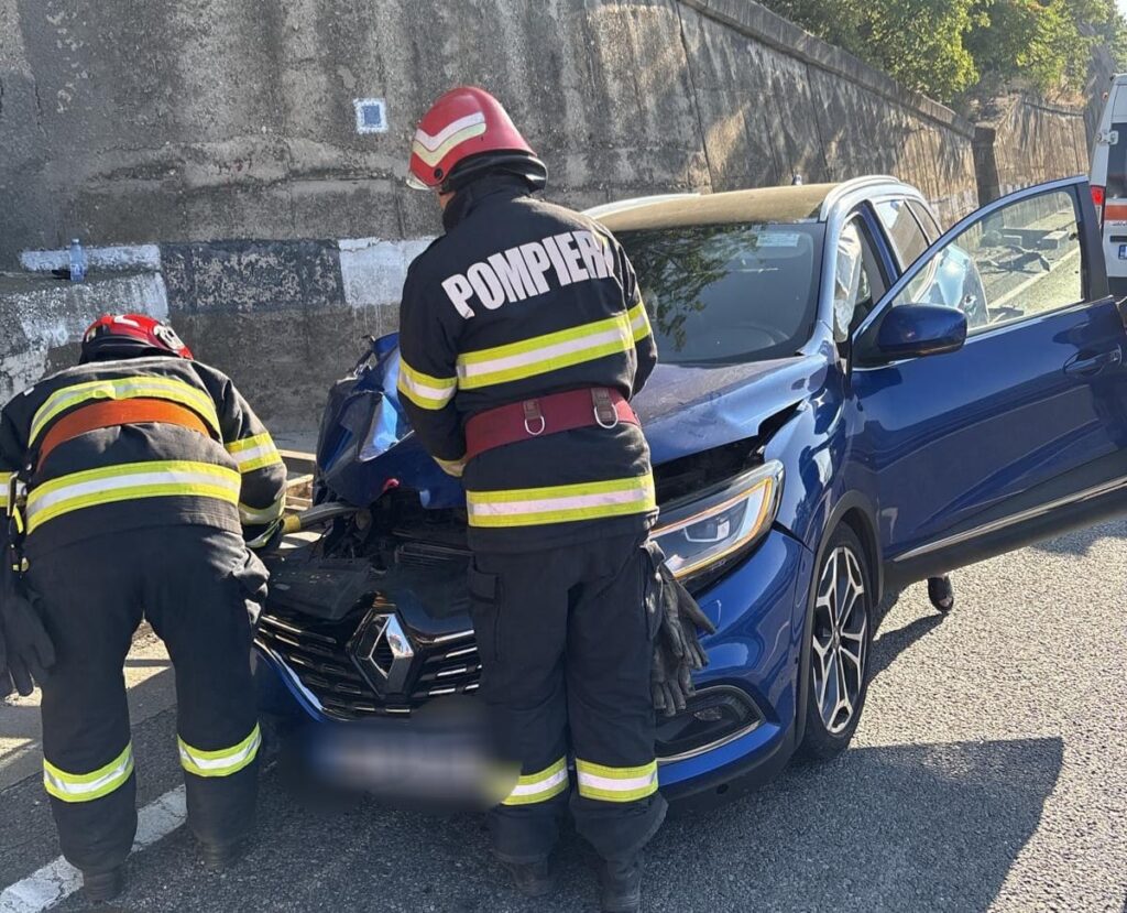 Accident pe DN 6, în zona viaductului Alion