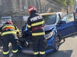 Accident pe DN 6, zona viaductului Alion