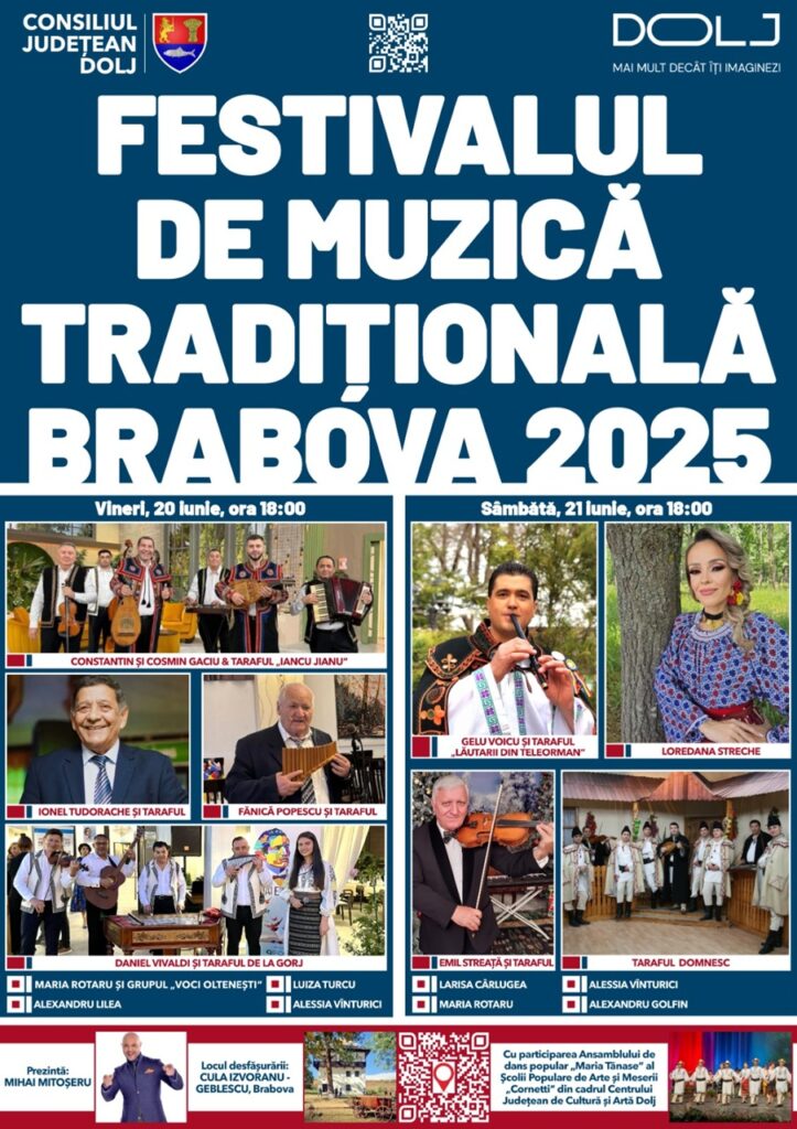 Dolj: Festivalul de Muzică Tradițională, pentru prima dată la Brabova