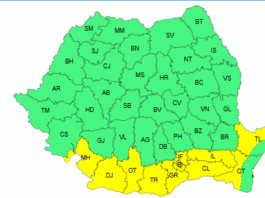 Cod galben de caniculă în mai multe judeţe