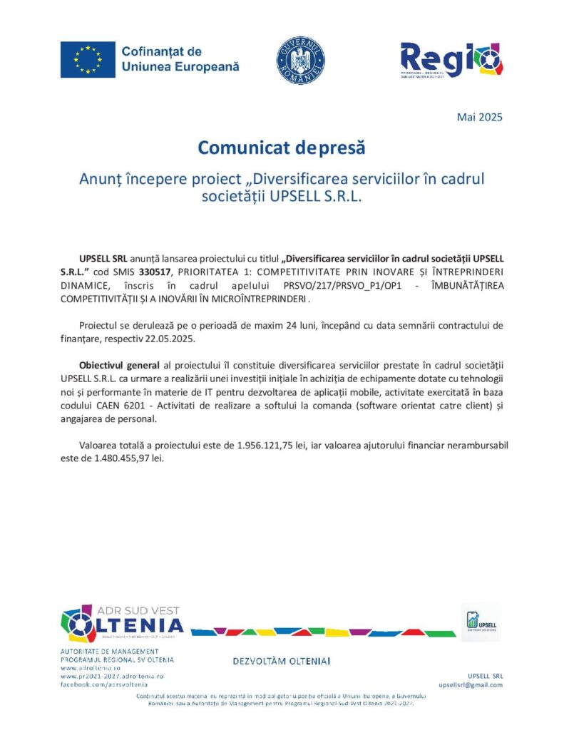 Comunicat de presă