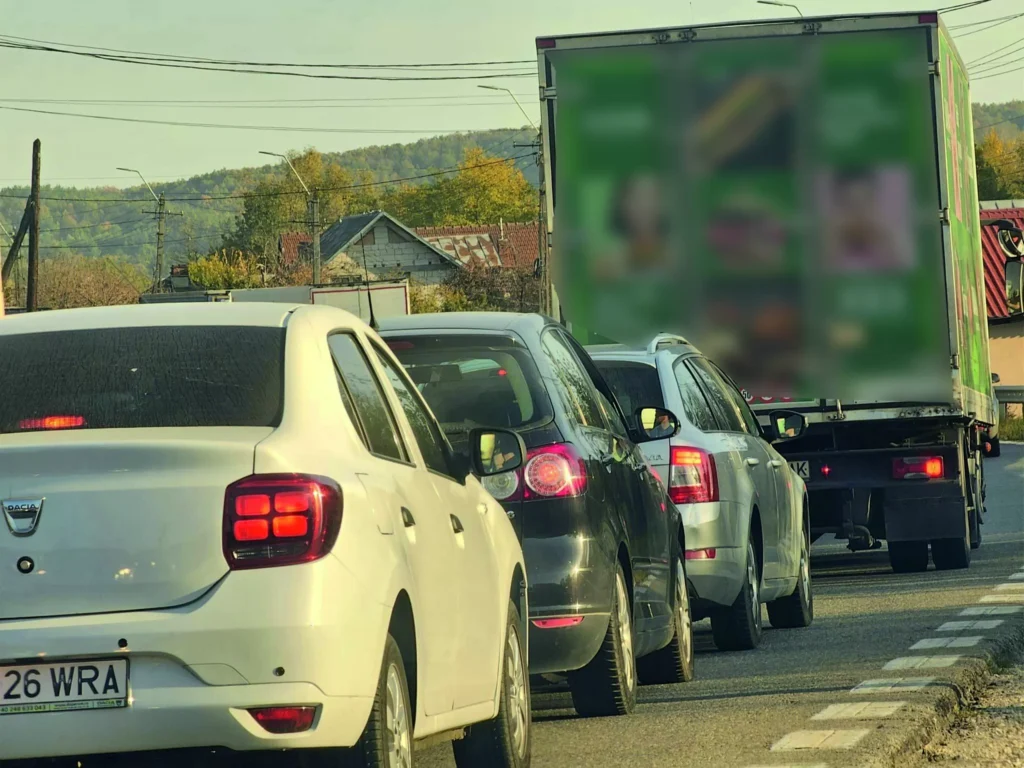 Blocaj pe DN7, sensul Râmnicu Vâlcea – Piteşti