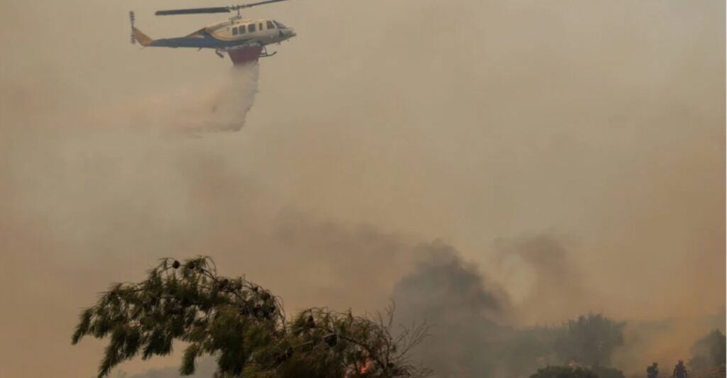 (VIDEO) În Chios a fost declarată stare de urgență după valul de incendii de vegetație