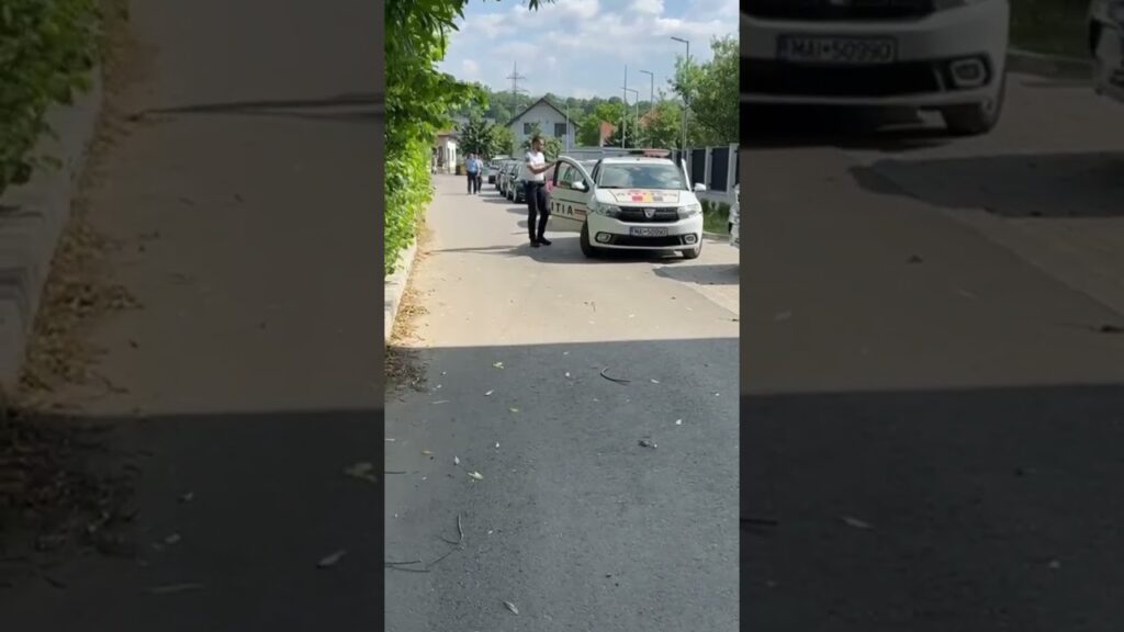 (VIDEO) Arestat după ce a fost prins conducând o mașină neînmatriculată, fără permis, pe o stradă din Horezu