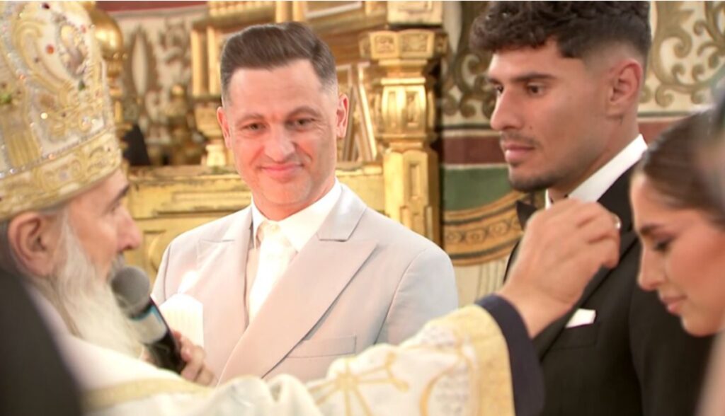 Mirel Rădoi și soția sa, apariție spectaculoasă la nunta lui Florinel Coman