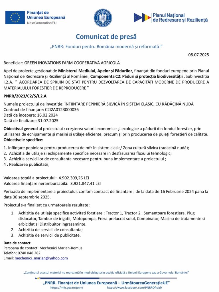 PNRR: Fonduri pentru România modernă și reformată!