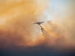 Incendiu puternic pe insula Thassos, multe zone nu au curent